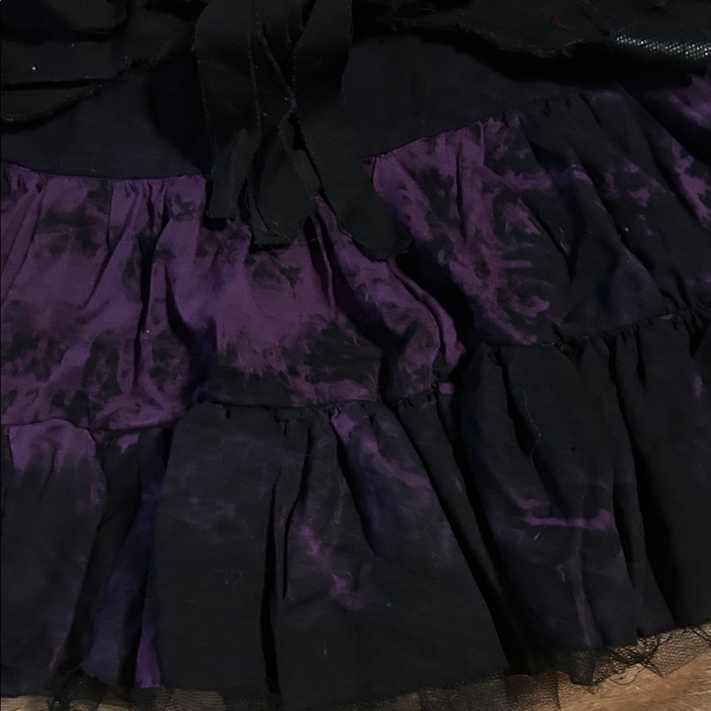 Hot Topic Black and Purple Goth Skirt - Picture 7 of 11